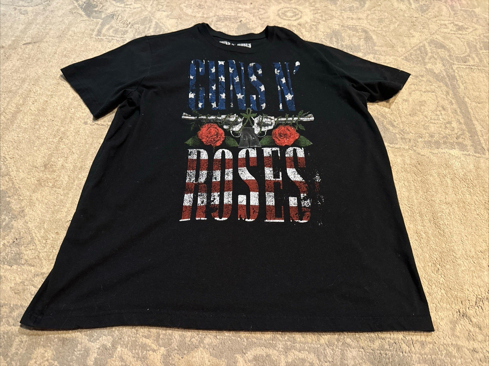 Guns N' Roses T-Shirt Sz XL X-large Black See Measurements In Description gallery