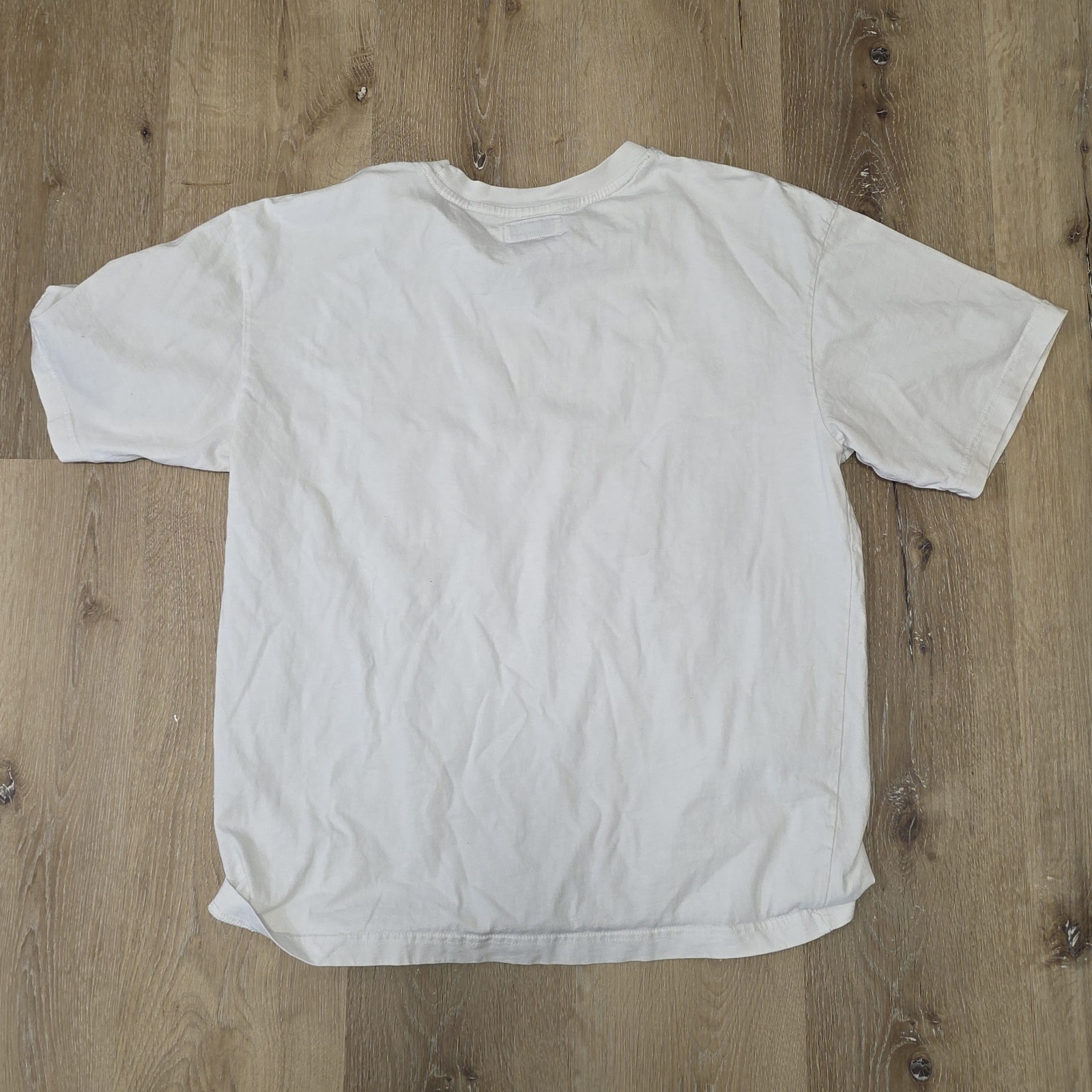 Market Shirt Men's Size L White Running Away From My Problems Graphic Smiley gallery