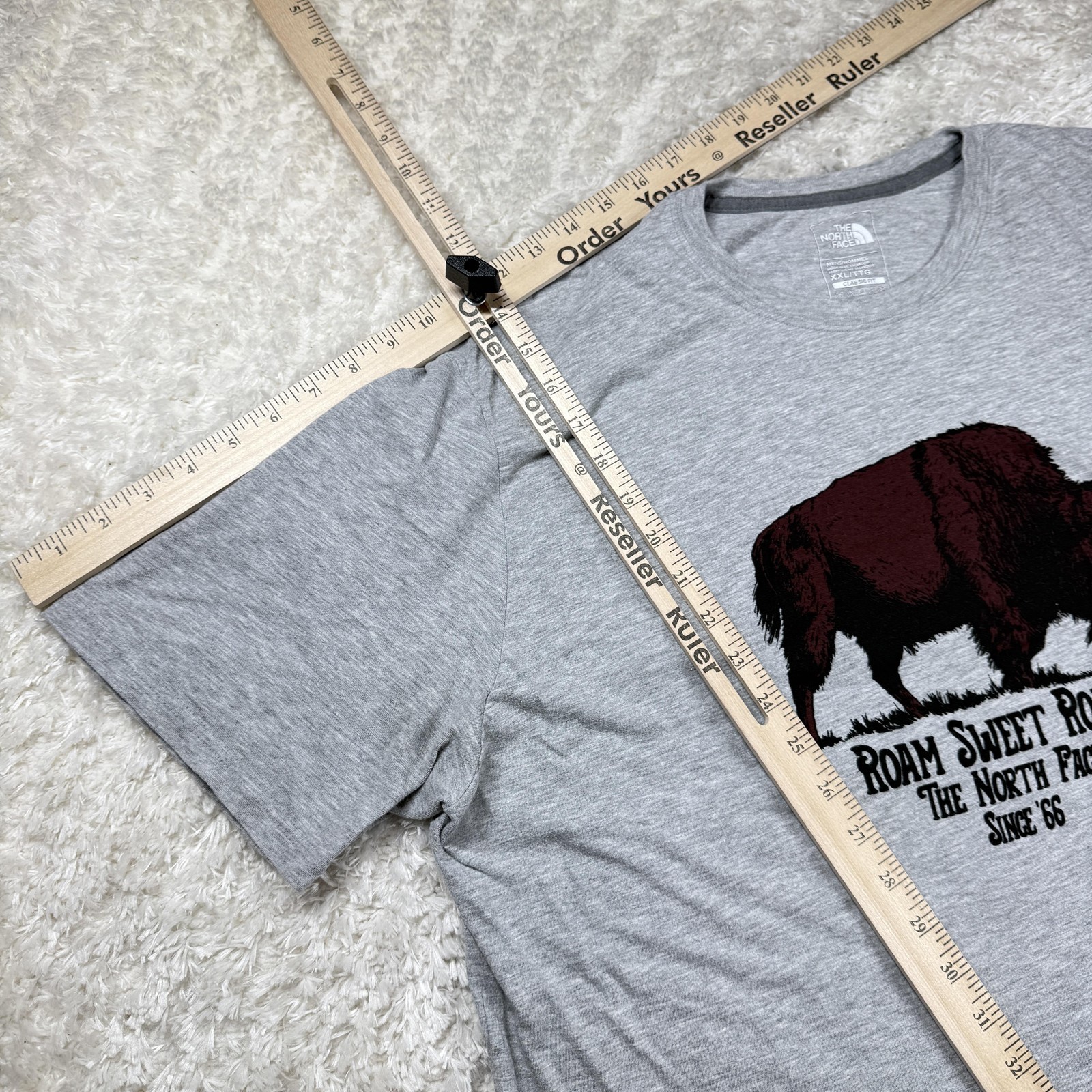 The North Face T Shirt Mens 2XL Gray Roam Bison Classic Fit Dadcore Animalcore gallery