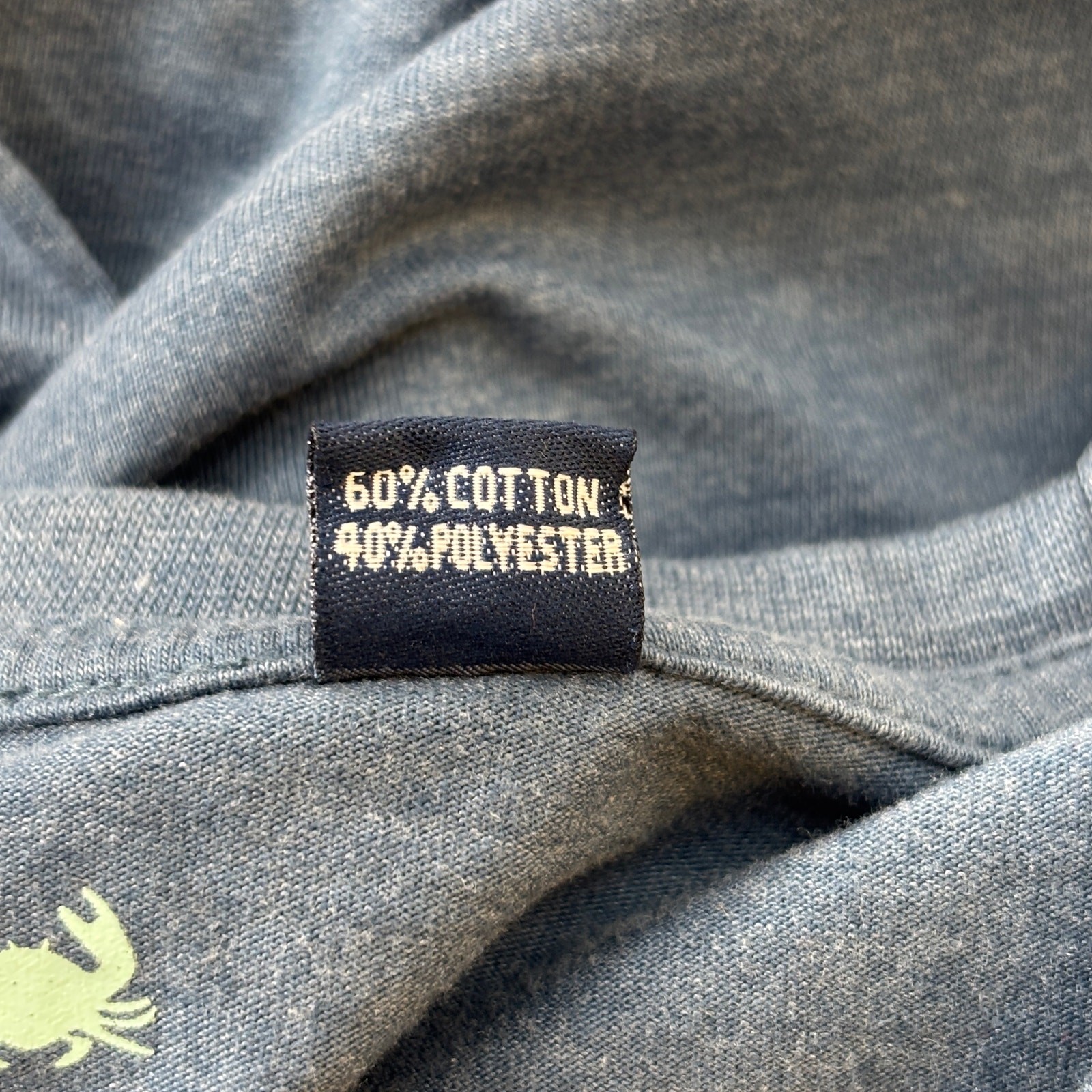 Charleston Threads Pocket T-Shirt Men's Large Blue Solid Poly Cotton Blend Crab gallery