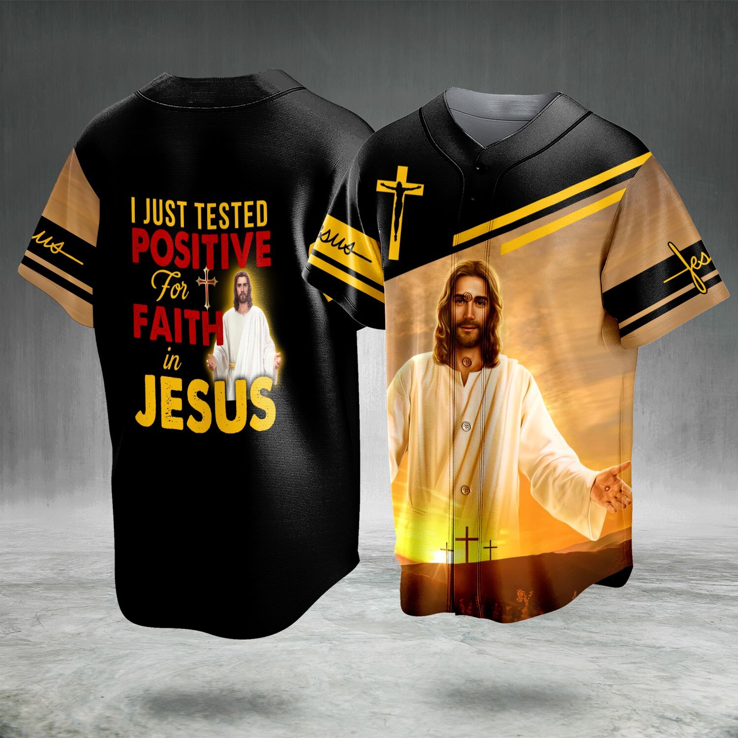 I Just Tested Positive For Faith In Jesus Christian Baseball Jersey S-5XL gallery