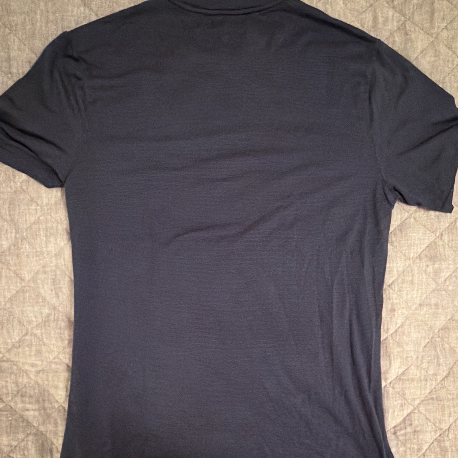 Zella Men’s L Black Knit Crew Neck Short Sleeve Solid Basic T-Shirt gallery