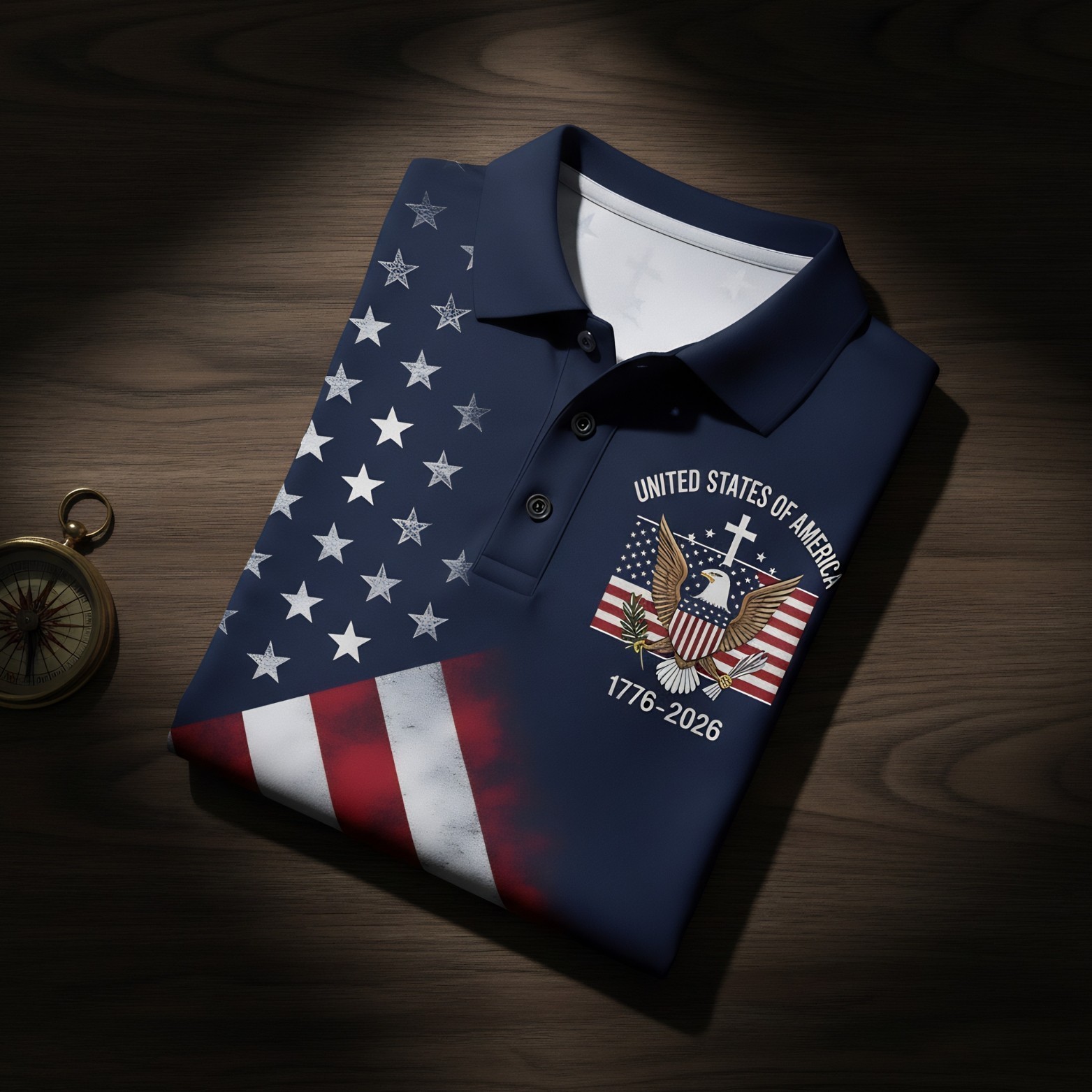 250th Anniversary Patriotic Polo Mens United States Of America 1776-2026 (S-5XL) gallery