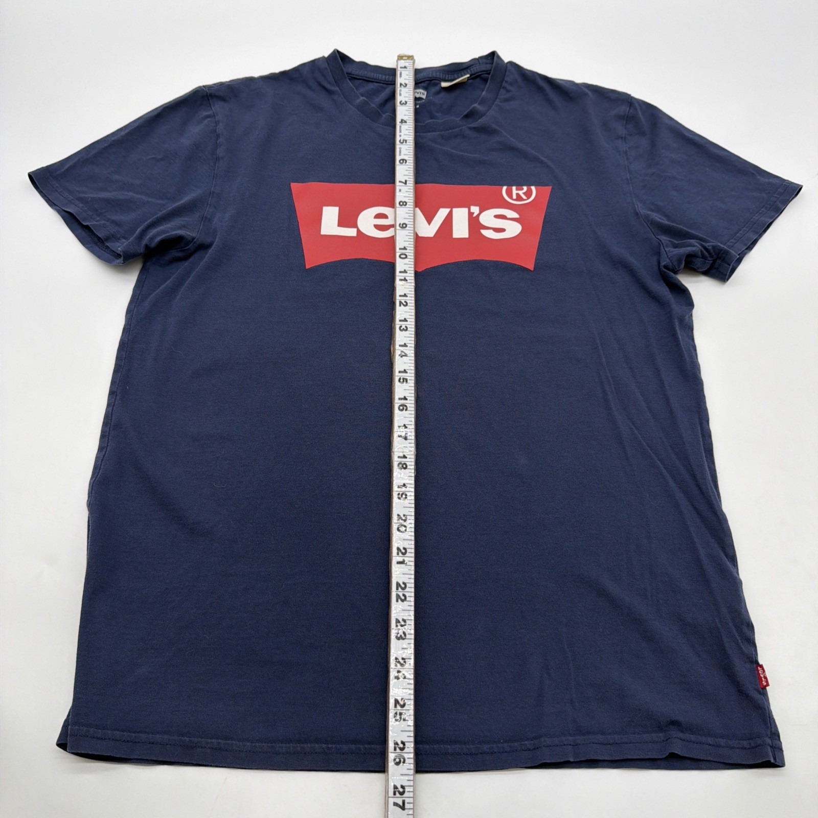 Levis T-shirt Men M Blue Graphic Print Logo 100% Cotton.#47217 gallery