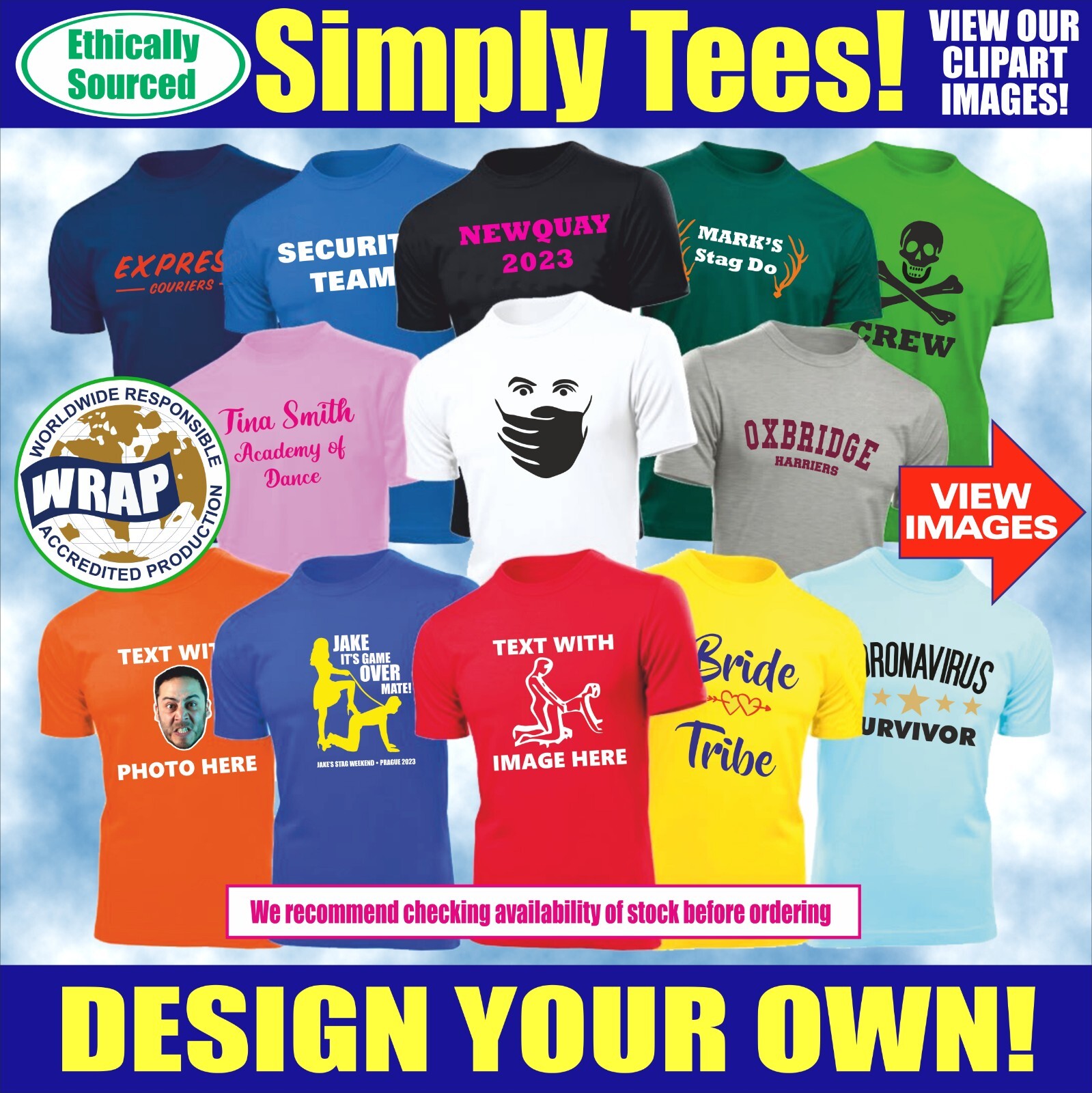 Personalised Custom Printed T Shirt Printing Design Your Own Stag Do Hen Party gallery