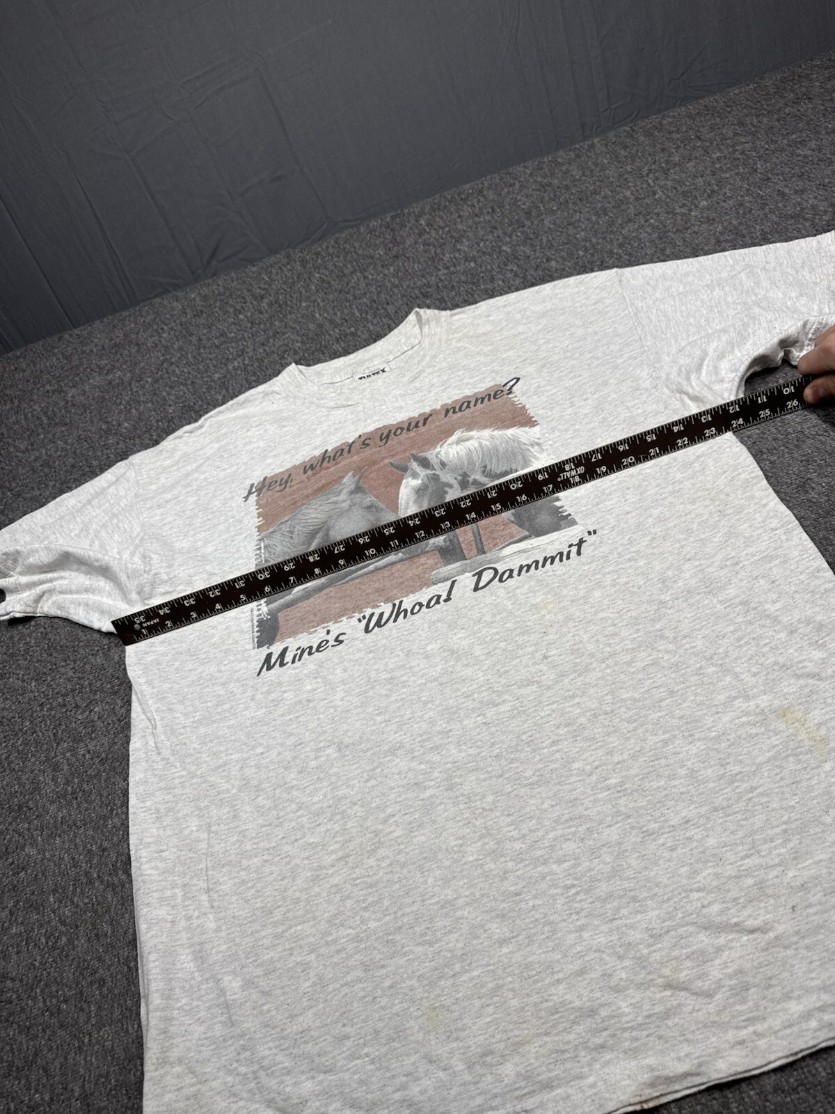 Tultex Horse Shirt Mens XL Gray Vintage Funny gallery