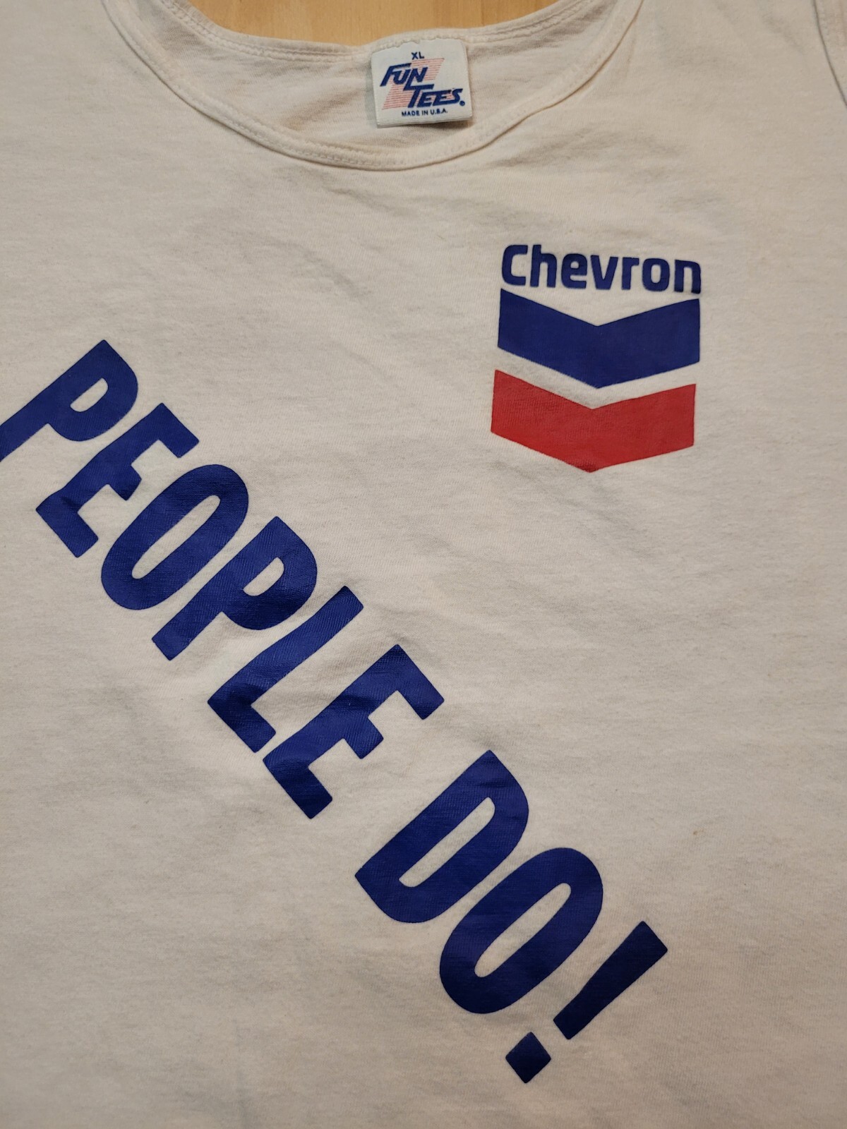 Vtg Chevron #23 People Do, Shirt Tank Top Sleeveless Tee 90s White XL Ship Free