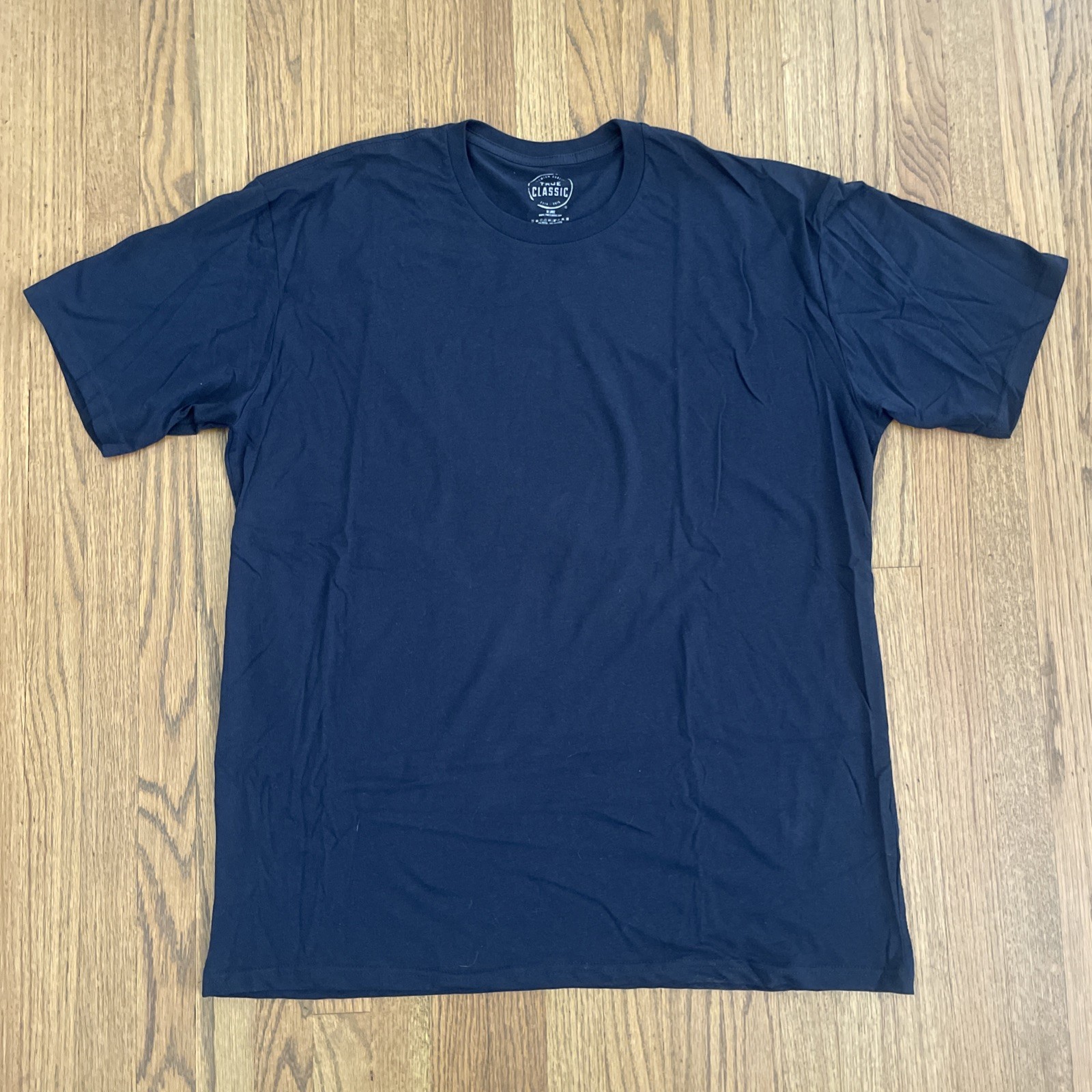 True Classic Premium Quality Crew Neck Tee T Shirt Mens NAVY BLUE XXL 2XL gallery