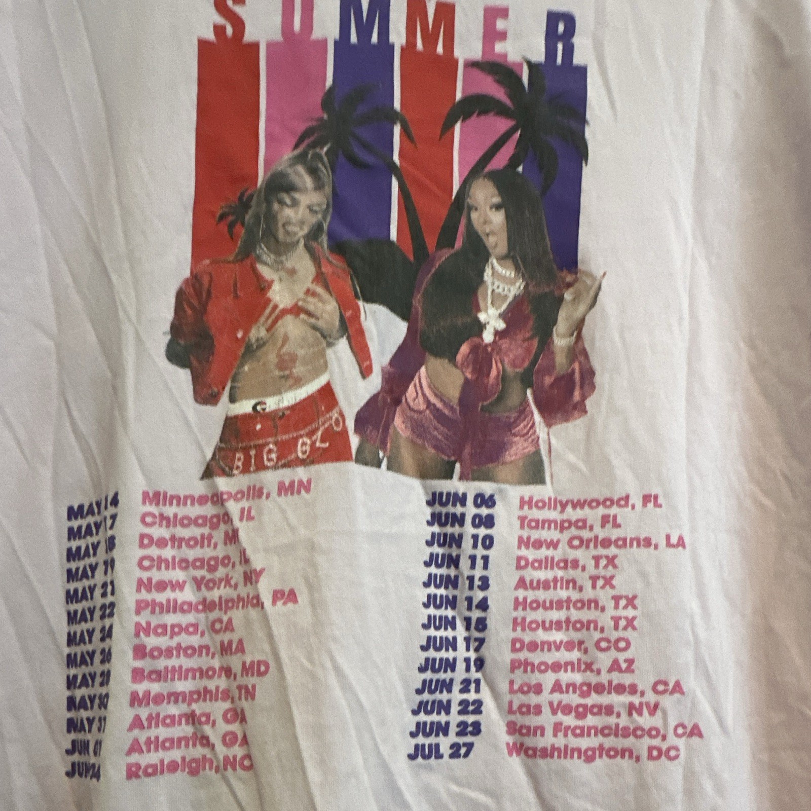 CSW 24/7 Megan Thee Stallion Hotgirl Summer Tour Pink Graphic Tee Men's L gallery