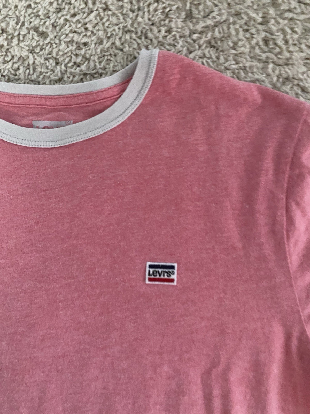Levis shirt adult medium pink short sleeve crewneck casual outdoor mens a236**** gallery