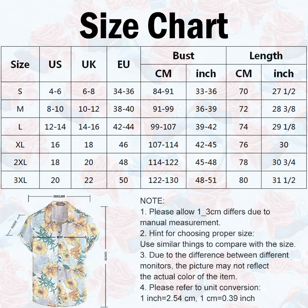 Men's Hawaiian Floral Shirts Casual Button Down Tropical Holiday Beach Soft Tee gallery