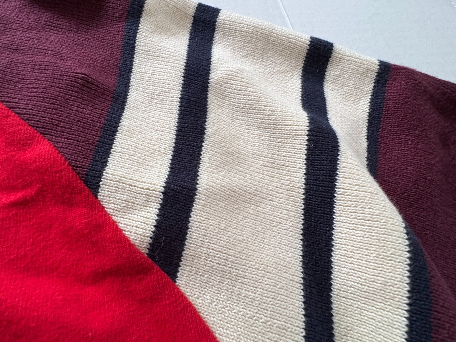 MARITHE FRANCOIS GIRBAUD NWT Men's Long Sleeve Striped Sweatshirt- Size XL gallery