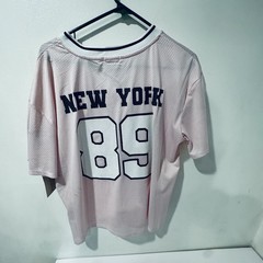 FRANKEE & SKYLARR Men’s Mesh Jersey V-Neck Graphic T-Shirt Pink Size L