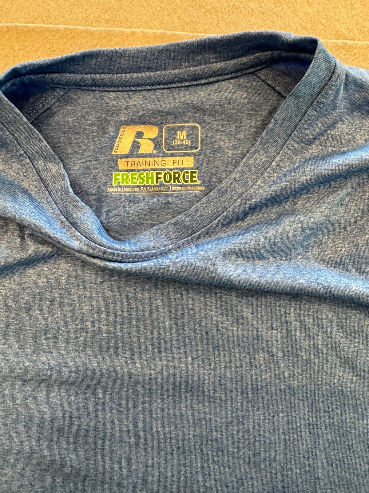 Russell T Shirt Men's Medium Training Fit Blue Activewear Casual Tee gallery