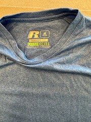 Russell T Shirt Men’s Medium Training Fit Blue Activewear Casual Tee