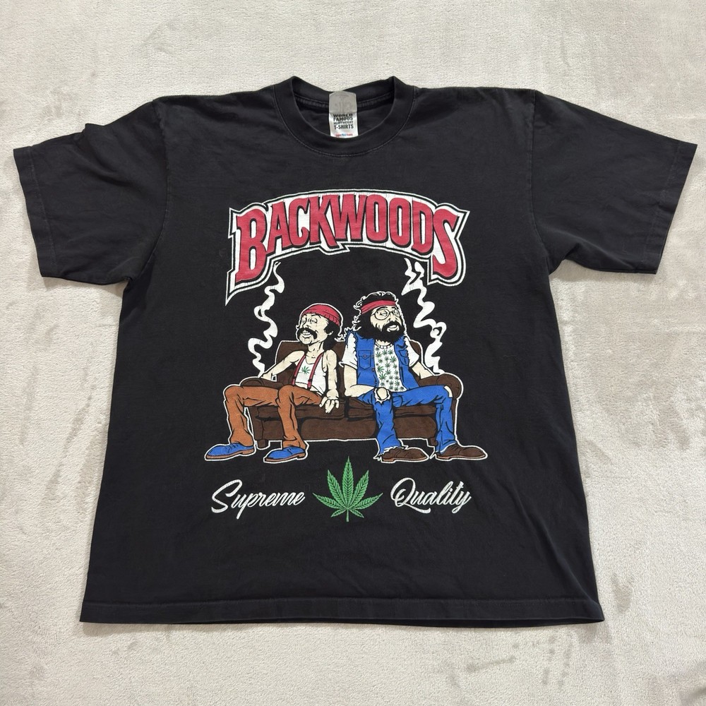 Vintage Y2K Backwoods Cheech & Chong T-Shirt Size XL Shaka Wear