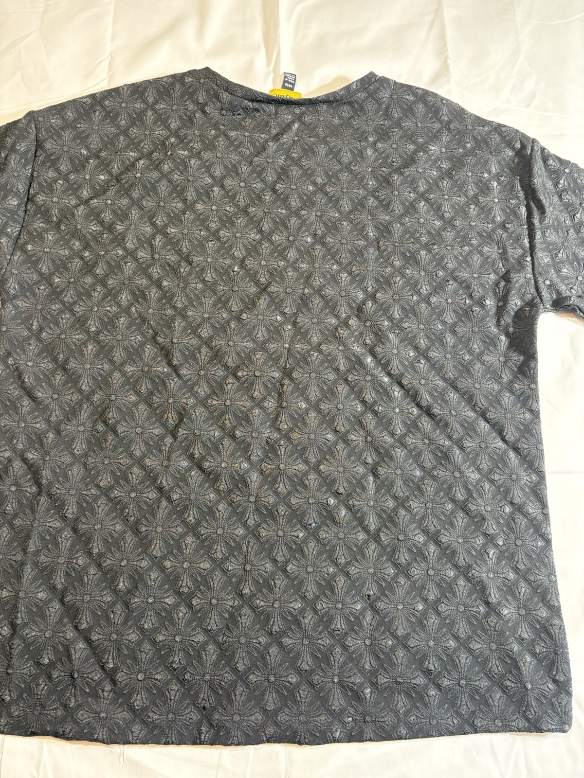 Rhyme Men's Gray Geometric Crew Neck Short Sleeve T-Shirt, Size M Regular gallery