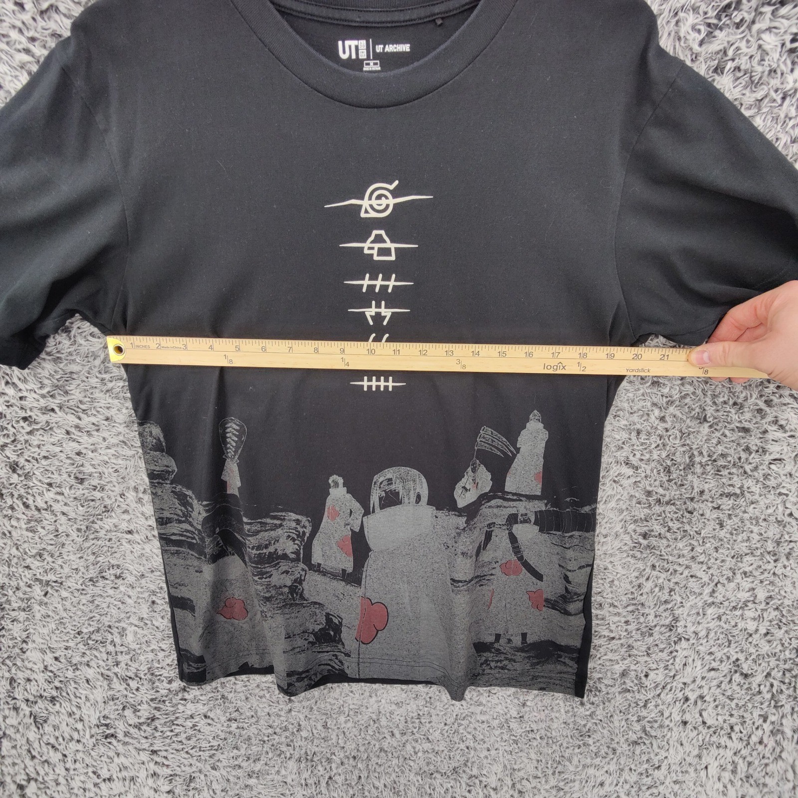 Uniqlo Mens Akatsuki Naruto Anime Streetwear Shippuden Graphic Tee M Black UT gallery