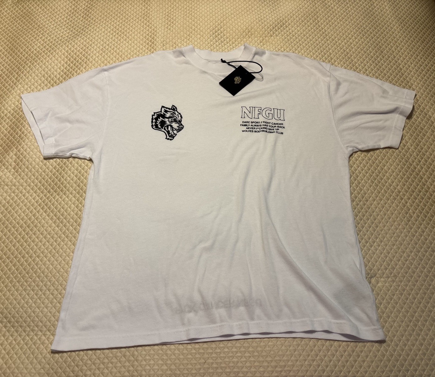 Darc Sport NFGU Wolves White Tee Men’s Size L 228/2000 “Keep Fighting” gallery