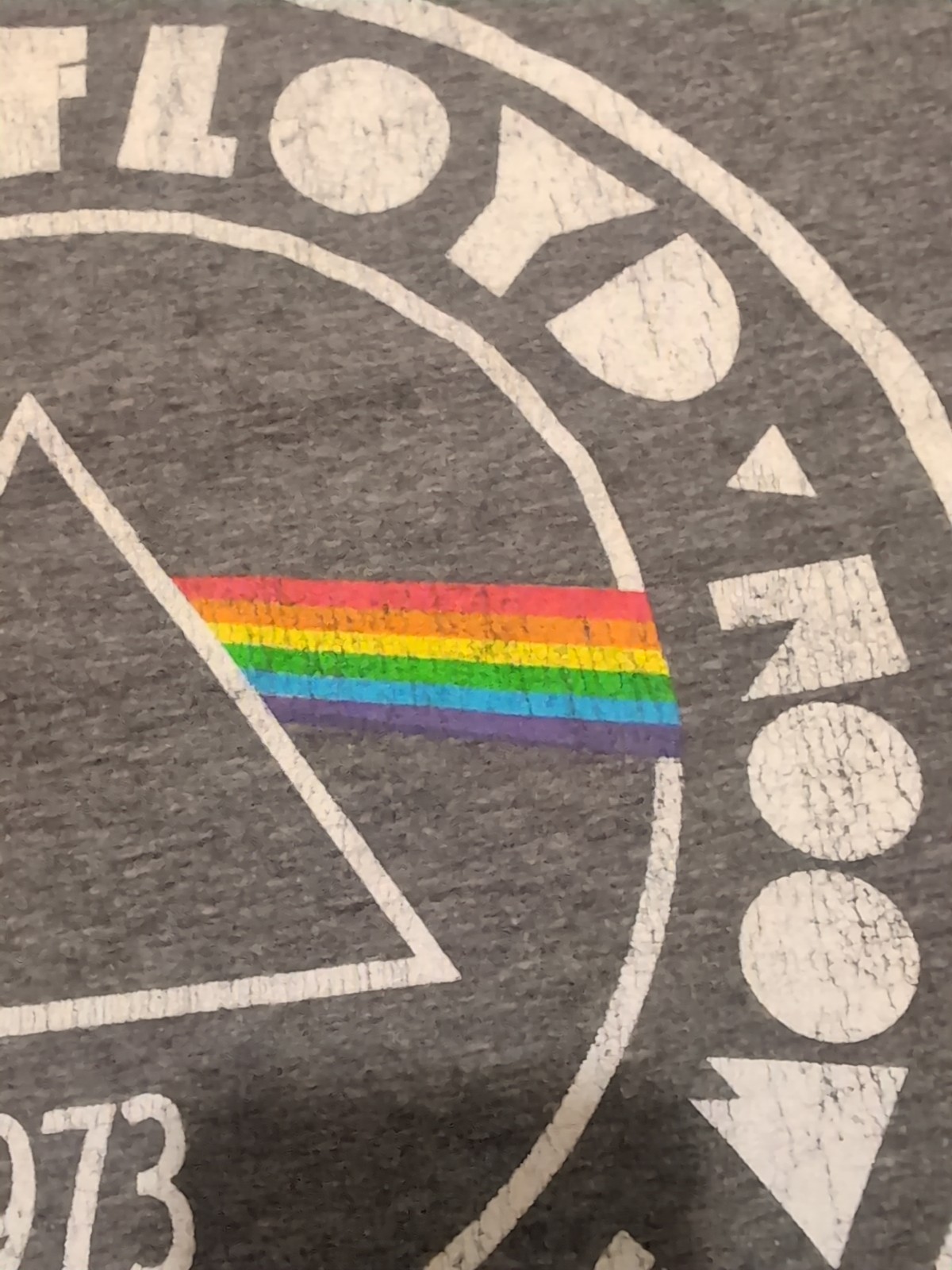 Pink Floyd Dark Side Of The Moon Grey T-Shirt Mens 2X gallery