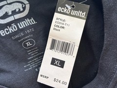 Vintage Y2k Ecko Unltd Classic Logo Shirt Mens XL Black Hip Hop Grunge Skater