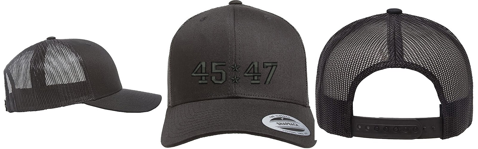 Trump Only 45/47 Yupoong Snapback Trucker One Size Fits Most Embroidered Hat gallery