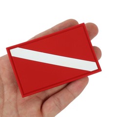 Outdoor PVC Scuba Diving Flag Patch Diver Down Backpack Badge Replacement LJ