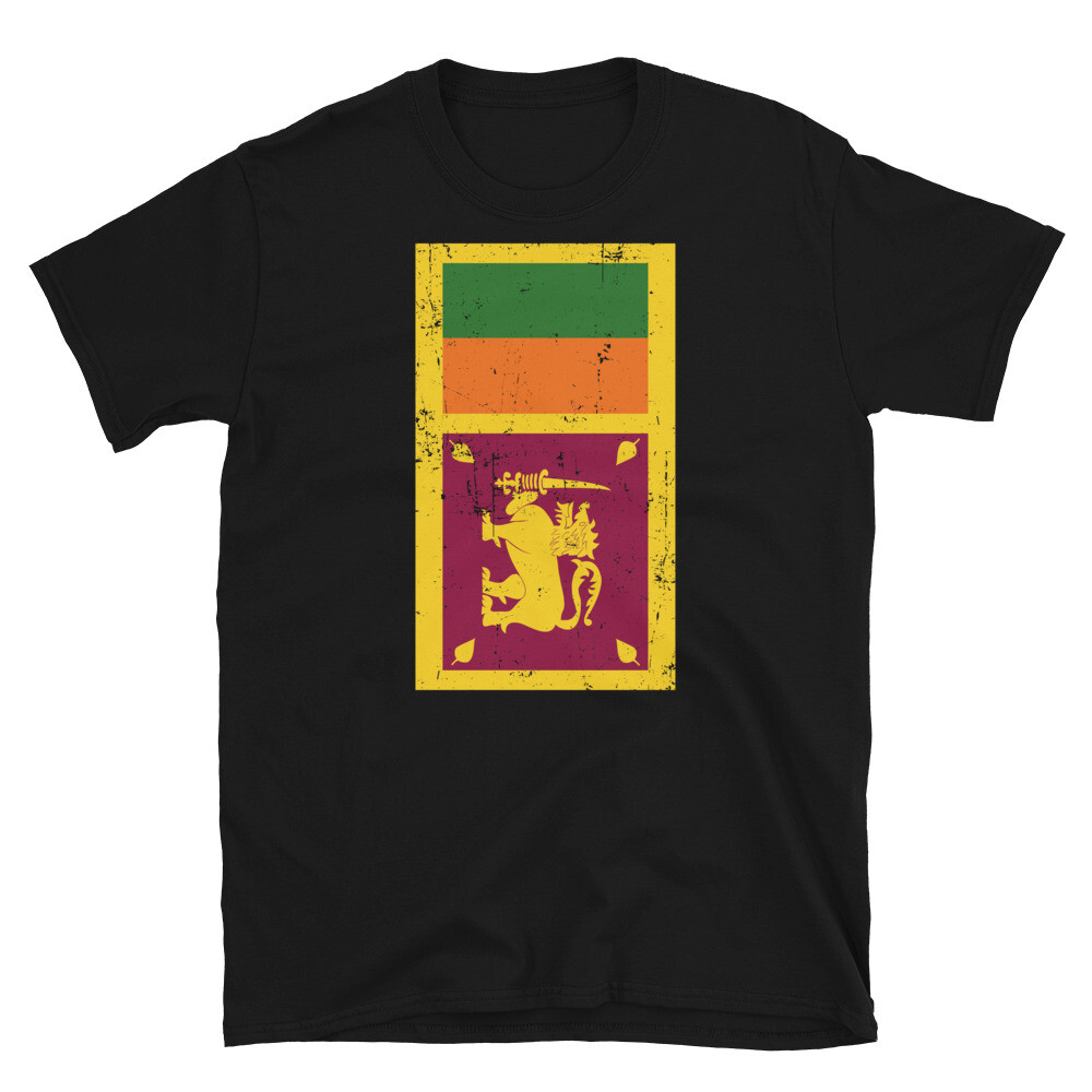 Sri Lanka Sri Jayawardenepura Kotte Distressed Flag Short-Sleeve Unisex T-Shirt