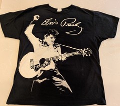 Vintage Elvis Presley Shirt Extra Large Black Big Graphic Bay Island Sportswear