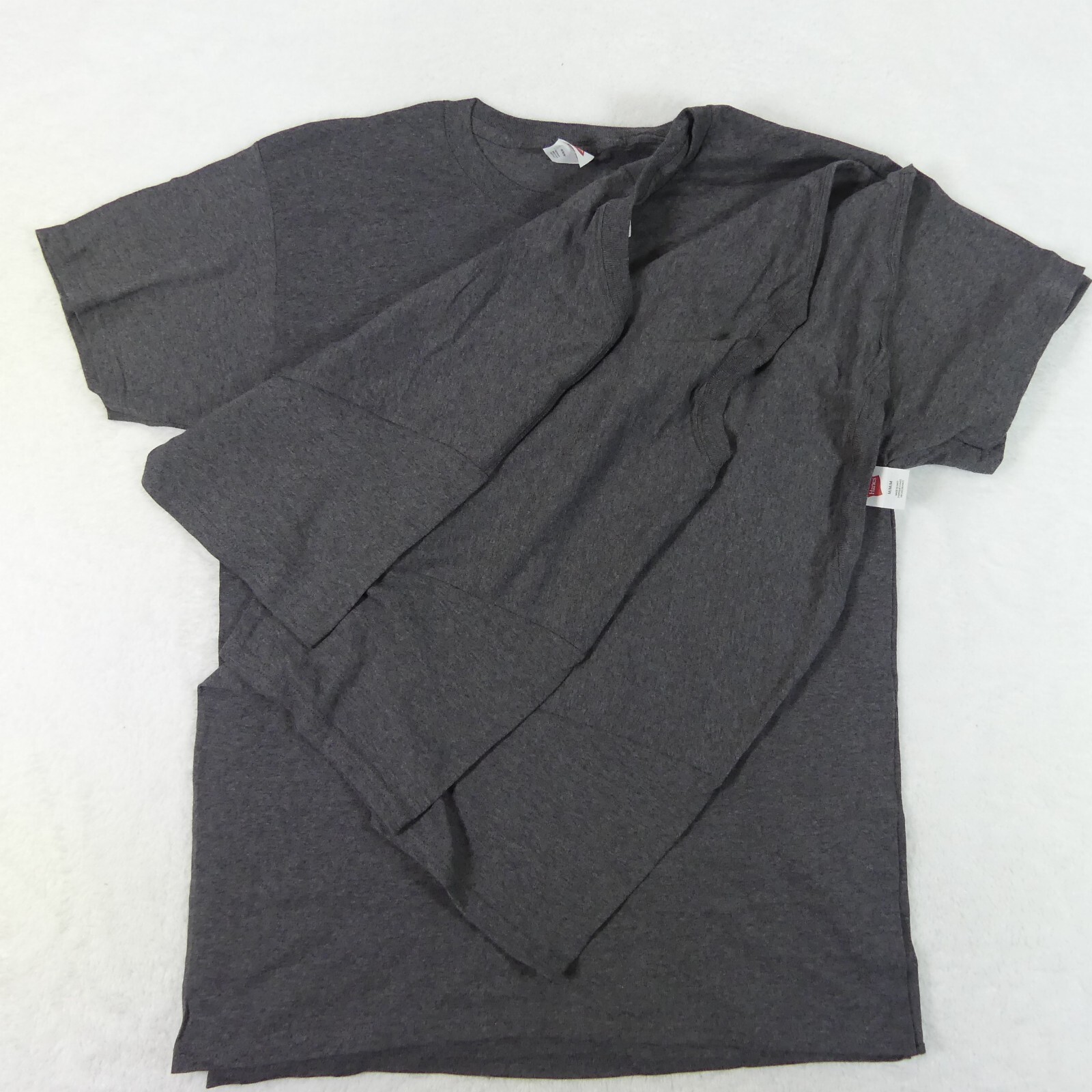 Hanes Shirts Mens Medium Grey Short Sleeve Cotton Blend Set Of 4 gallery