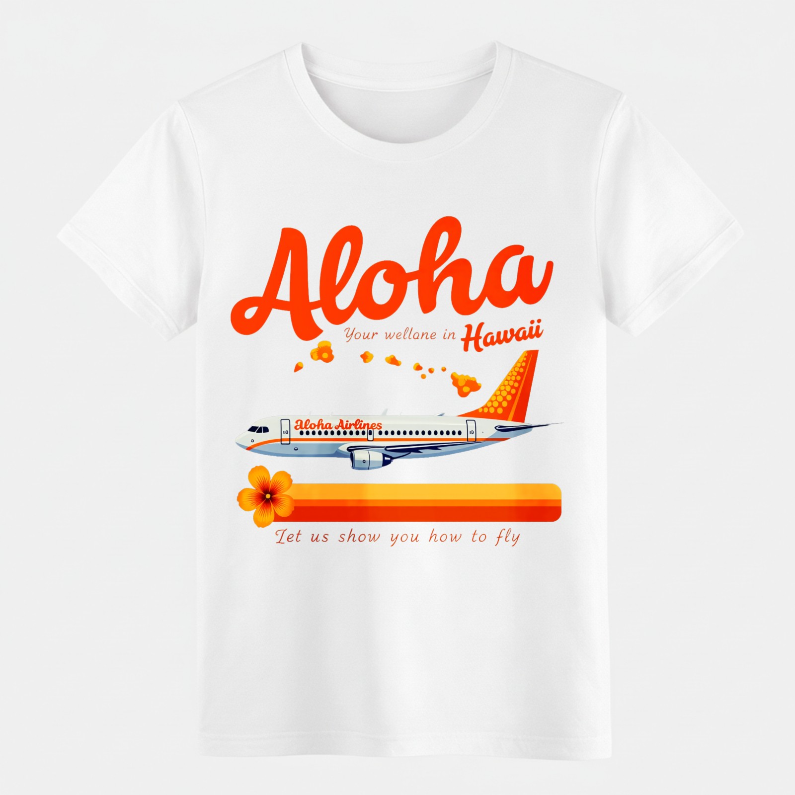 Unisex Aloha Airlines Hawaii Retro Airplane Vacation Graphic T-Shirt Cotton Tee gallery