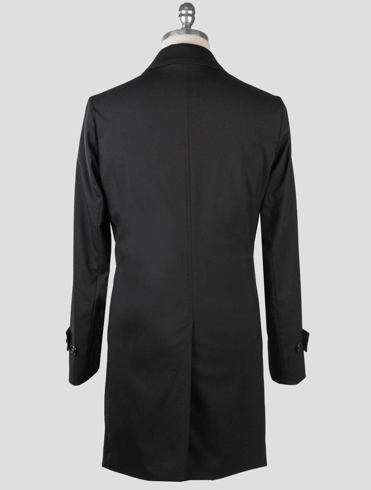 NEW KITON BLACK VIRGIN WOOL PA EA OVERCOAT KCY29 US 46 - EU 56 KCY29 gallery