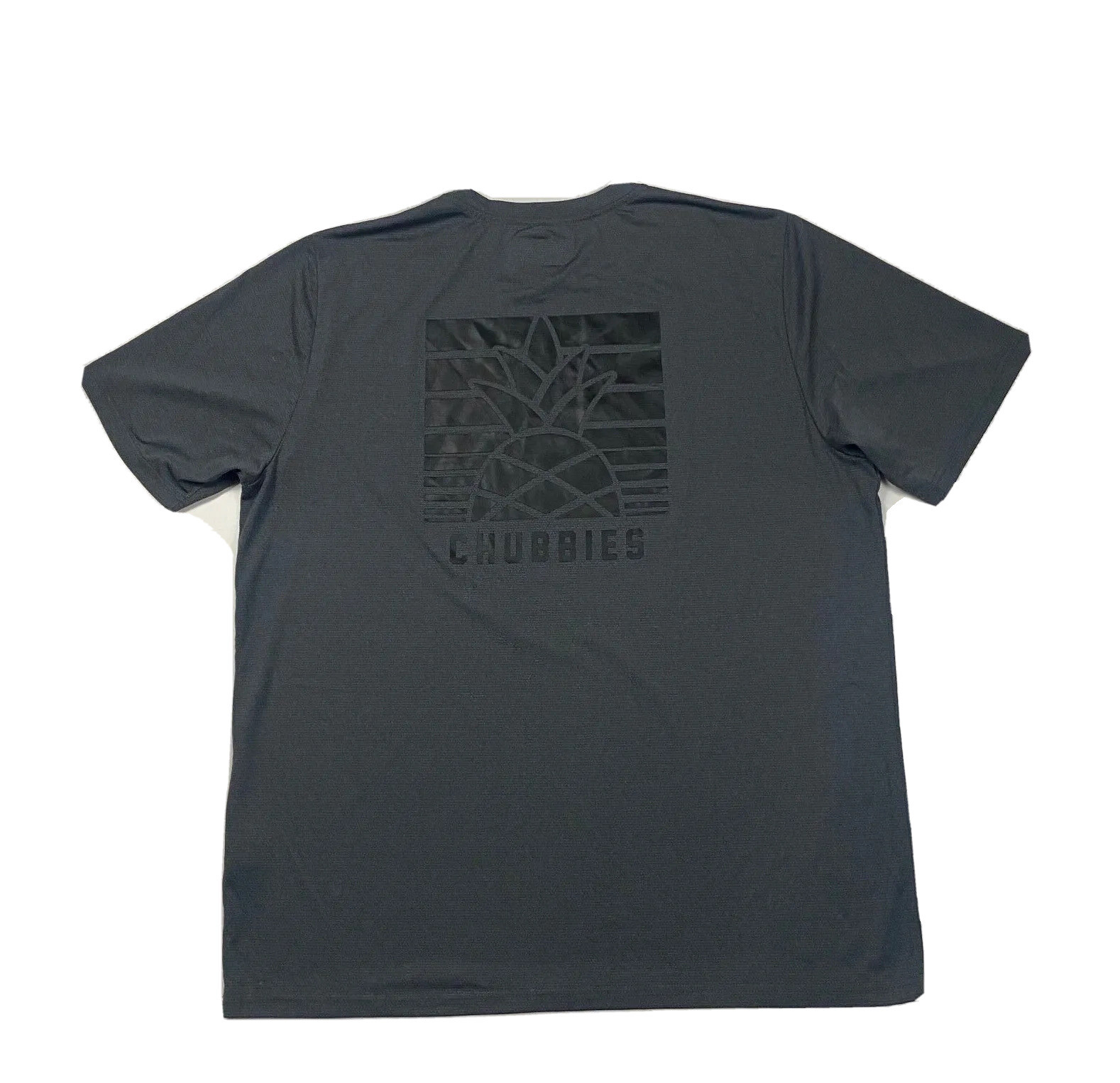 Chubbies Mens Short Sleeve Dark Grey Recycled Polyester Logo Shirt Size 2XL gallery