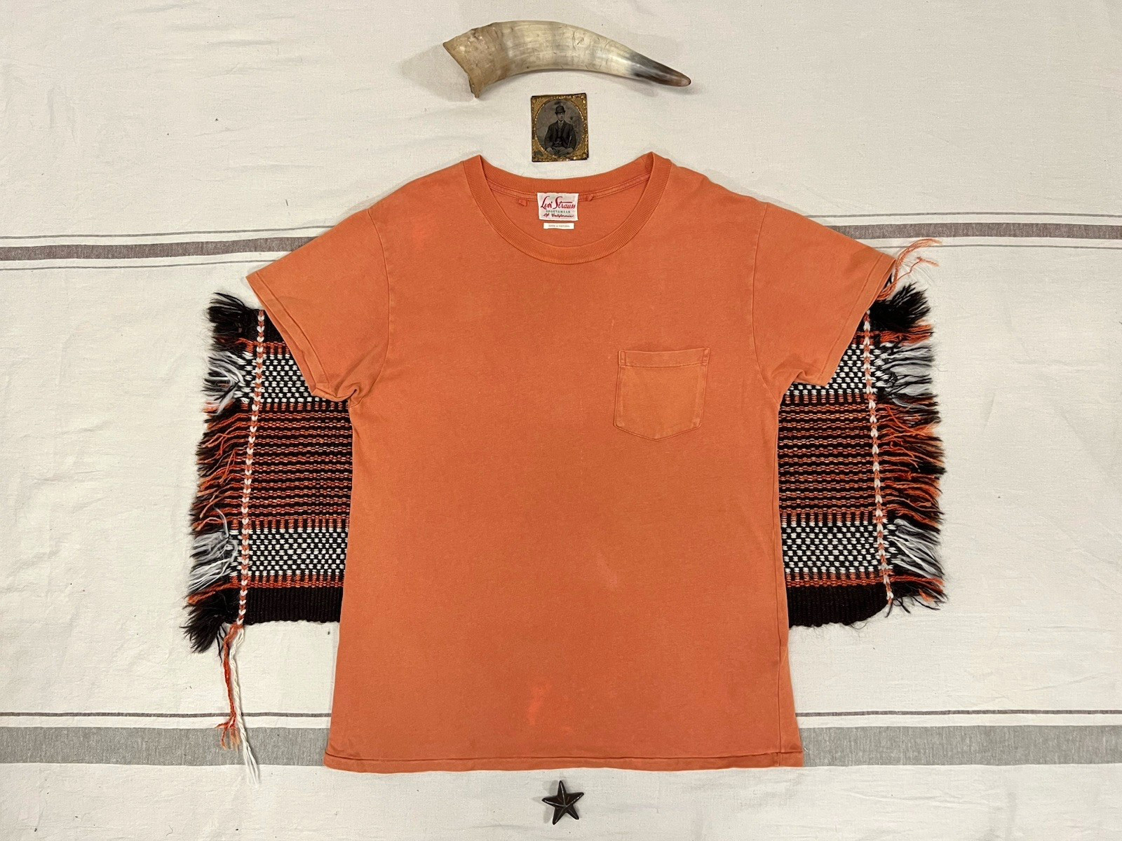 LVC T-Shirt L Levi's Vintage Clothing 50s Sportswear Orange Single Stitch 42" gallery