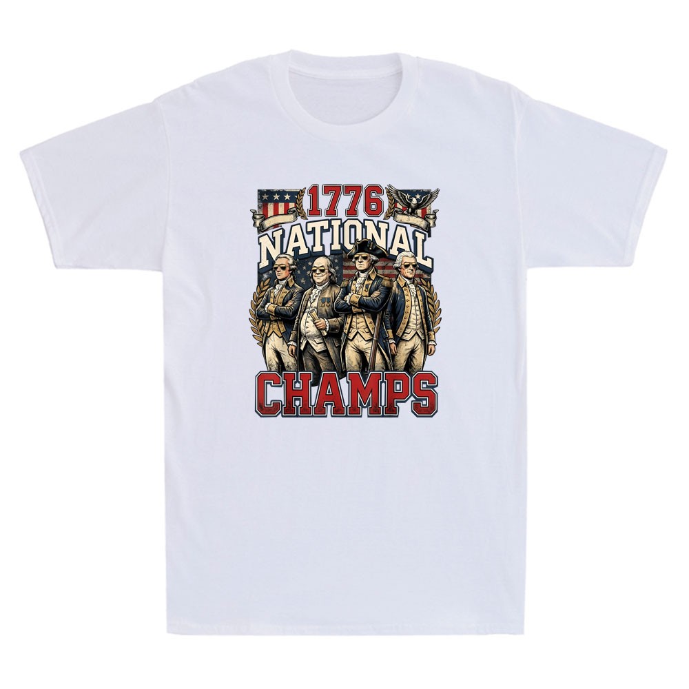 1776 National Champs Funny Patriotic America Founding Father Retro Men's T-Shirt gallery