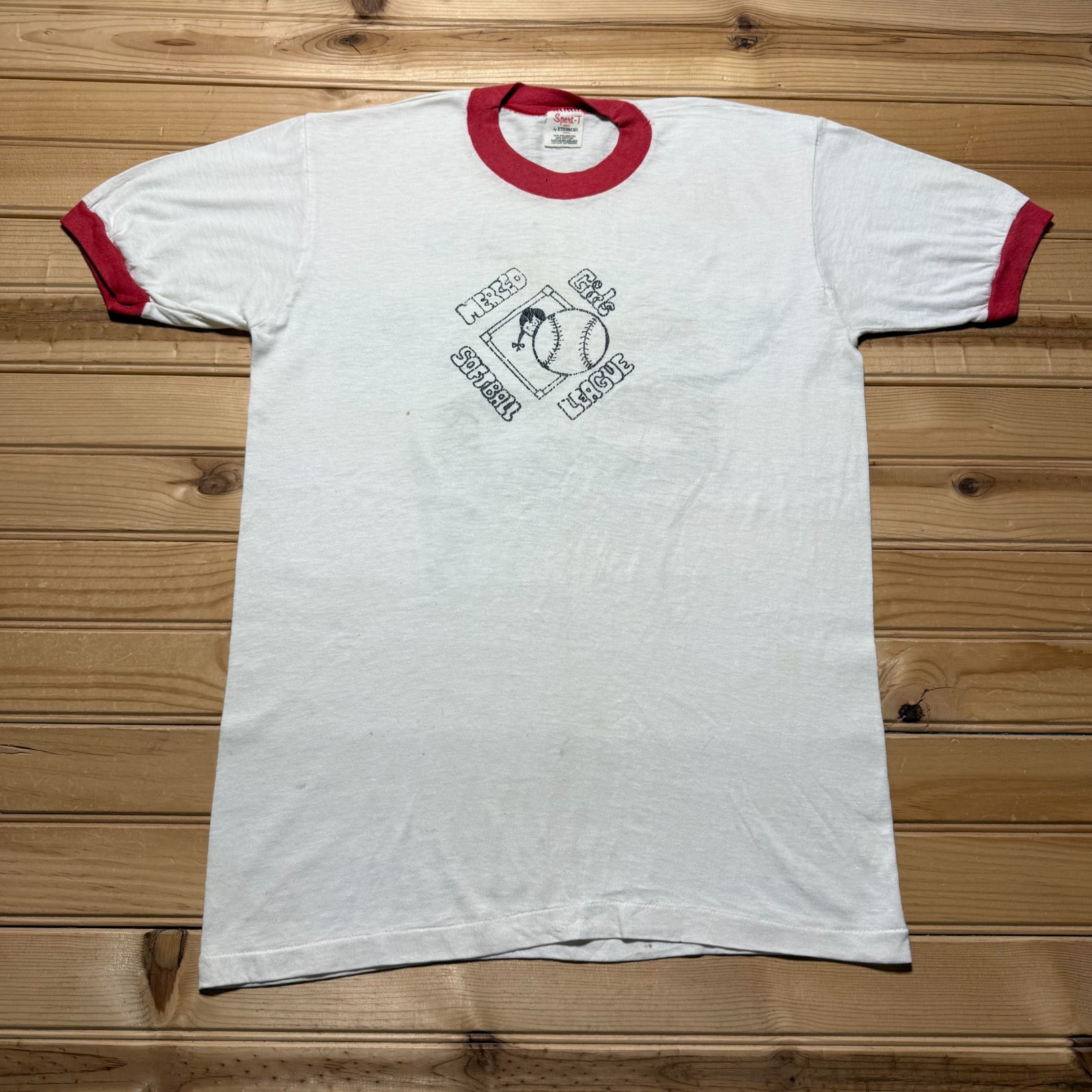 Vintage 70s Merced Girls Softball League Weller's 69 Ringer T-Shirt - Medium gallery