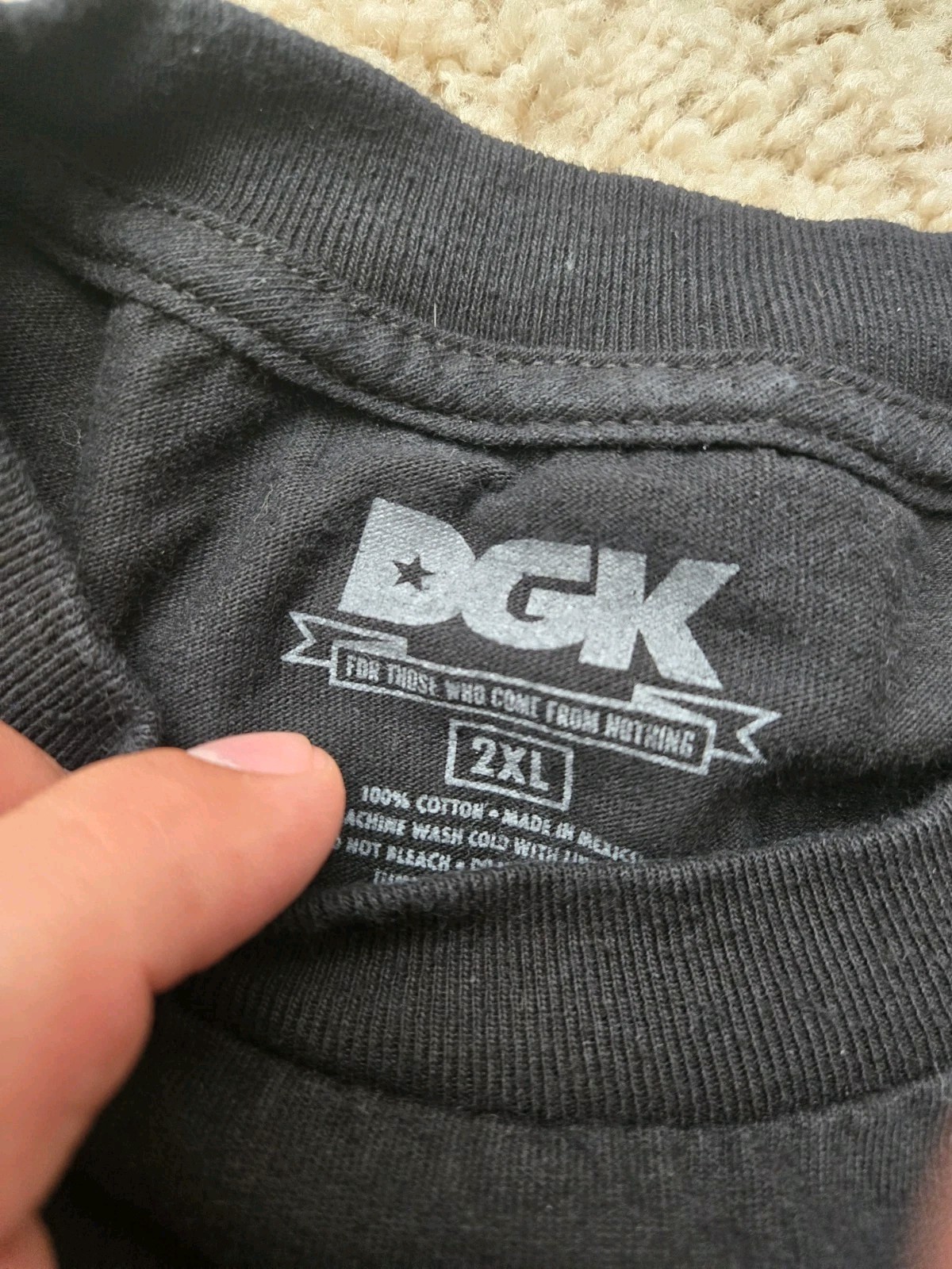 Mens Black DGK Godfather Respect Graphic Tshirt Sz 2XL gallery