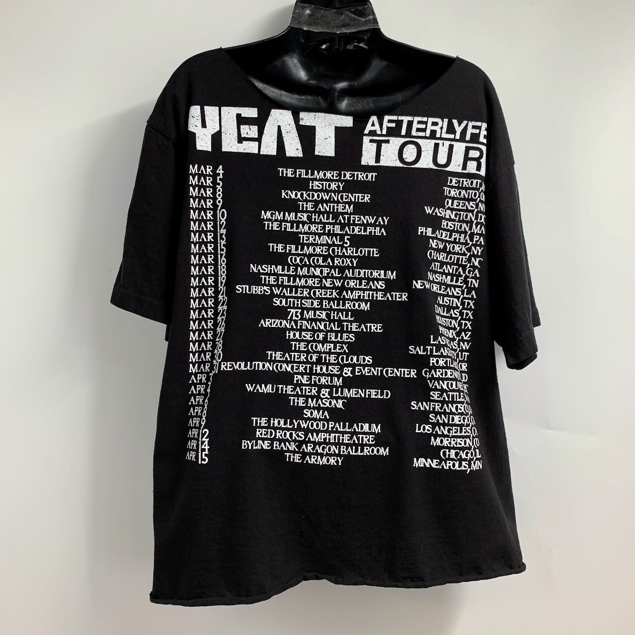 Yeat Adult Afterlyfe 2023 Tour Shirt Short Sleeve Custom Cut T Shirt Size M gallery