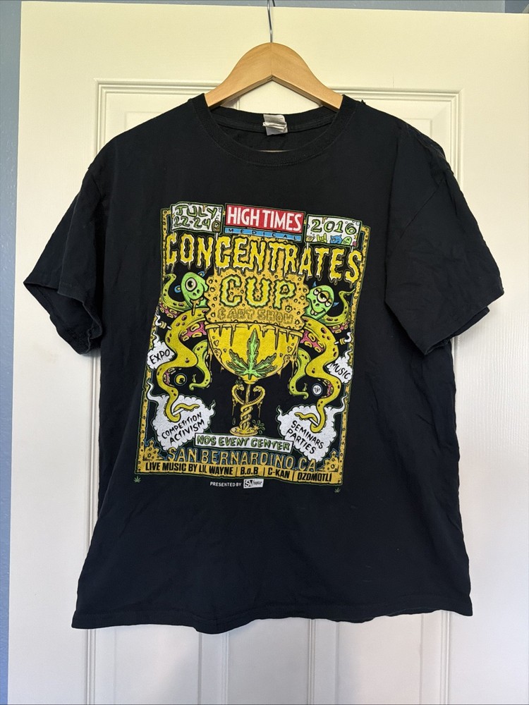 High Times 2016 Concentrates Cup Raw Lil Wayne T-Shirt – LARGE – SAME DAY SHIP