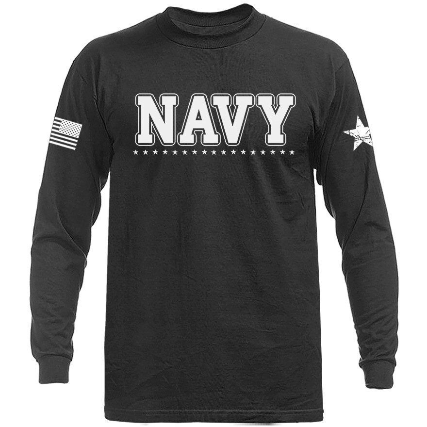 Navy Military Patriotic US Flag Veteran Long Sleeve gallery
