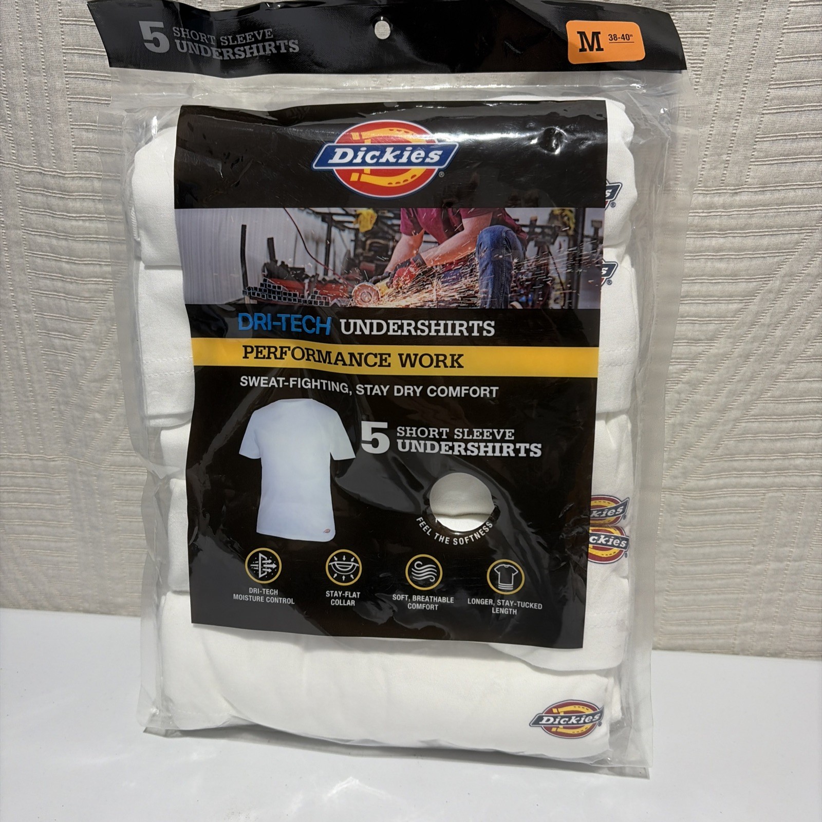 Dickies Dri-tech Performance Work 5 Short Sleeve Undershirts New Size Medium gallery