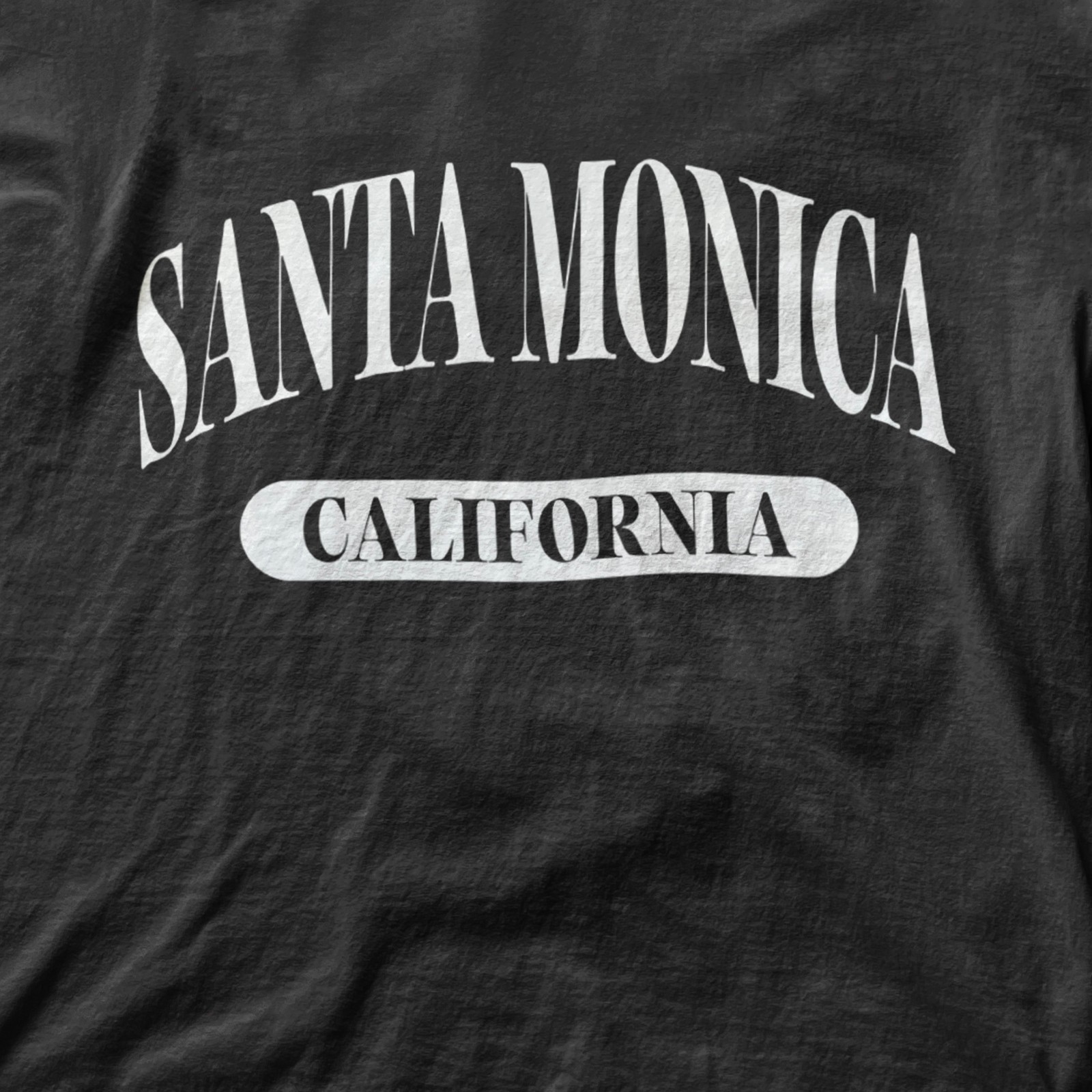 Santa Monica California vintage simple tee souvenir design gallery