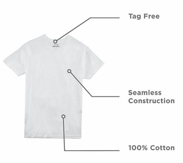 Stafford 4-Pack Men's Dry+Cool Blended Cotton Crew-Neck T-Shirts White gallery