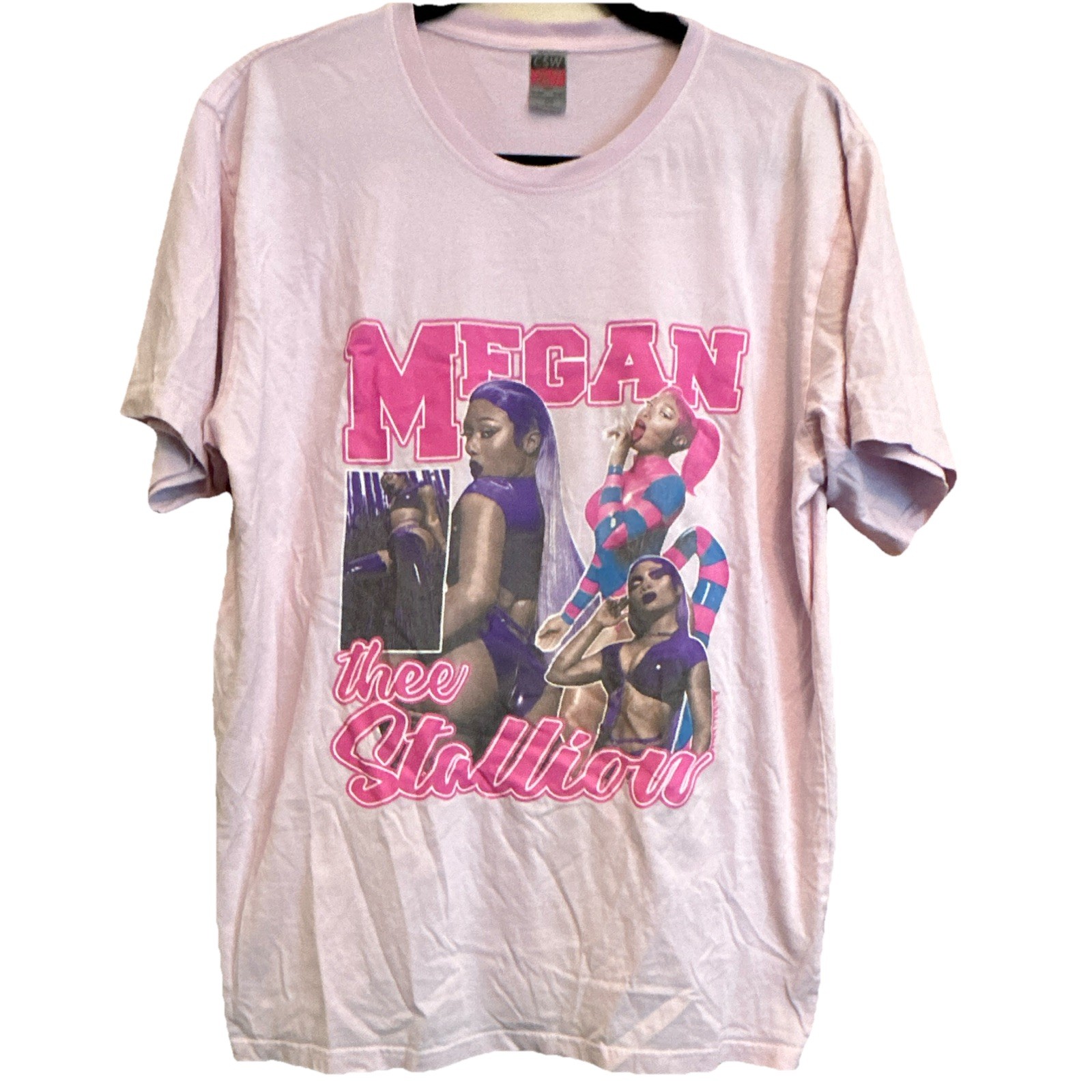 CSW 24/7 Megan Thee Stallion Hotgirl Summer Tour Pink Graphic Tee Men's L gallery