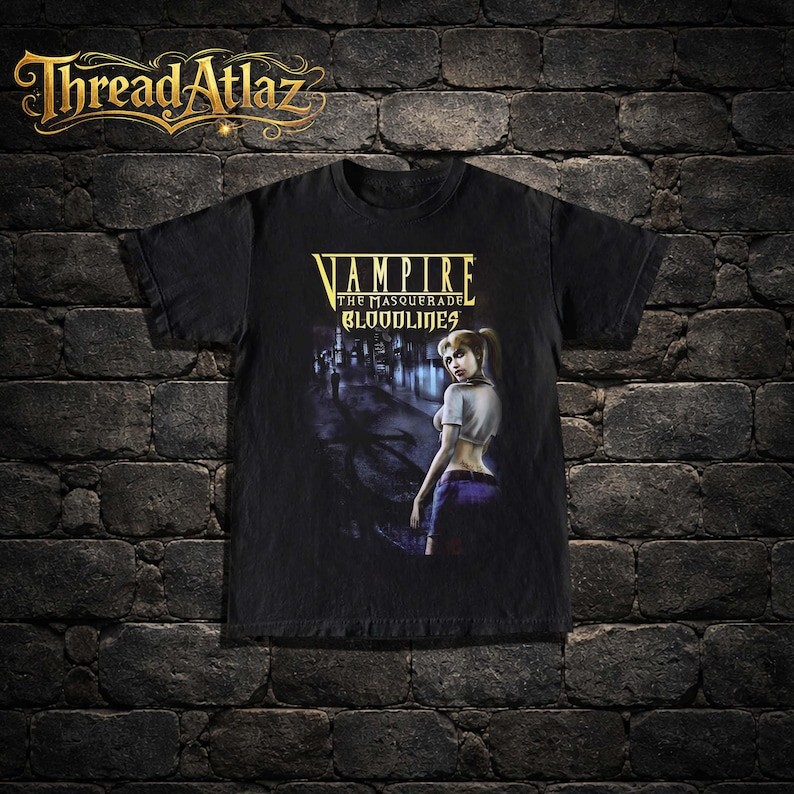Vampire the Masquerade Bloodlines T-Shirt: Retro 2000s Grunge Tee gallery