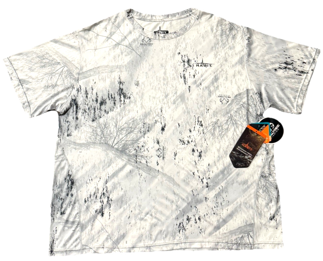 Habit Performance T Shirt Mens XL Camo Fishing Hunting UPF 40 Realtree Style NWT