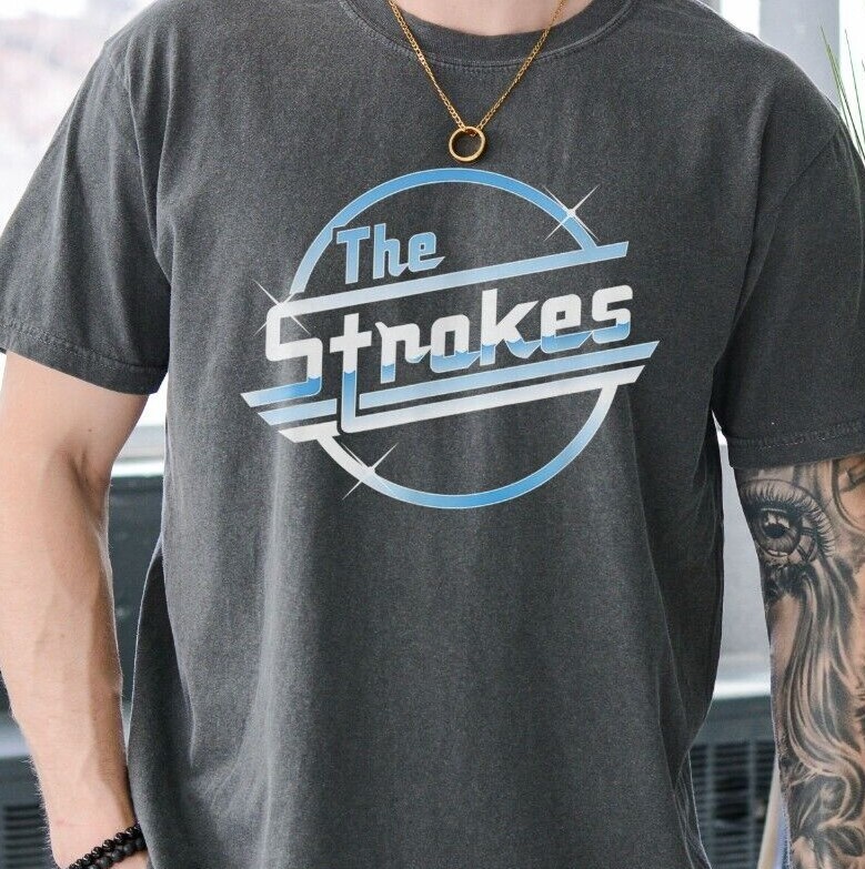 The Strokes Logo T-Shirt Indie Alternative Rock Band Comfort Colors 1717 Tee gallery