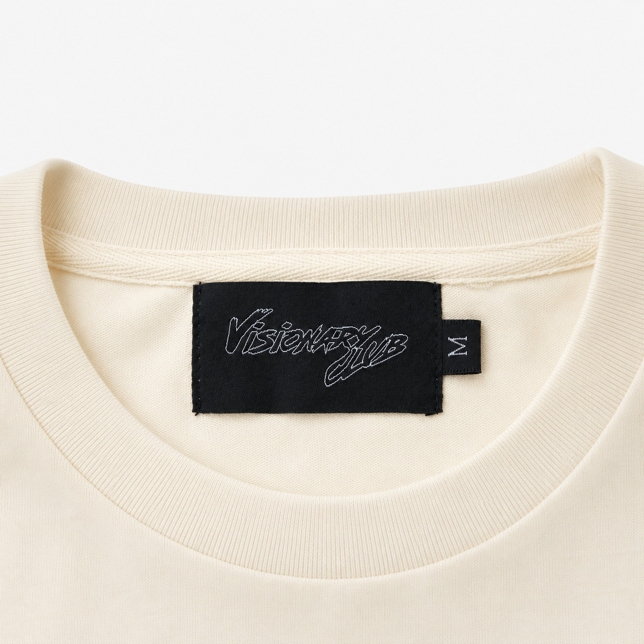Visionary Club Letter To Your Heart Boxy Crop Tee Cream Red Graphic Shirt Size M gallery