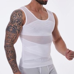 Men Slimming Body Shaper Tank Top Abdomen Gynomastica Compression Vest Shirt