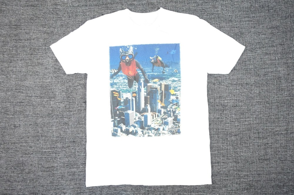 KID DANGEROUS CATS SCUBA DIVING LOS ANGELES FISH SWIM ART MEDIUM TSHIRT NWT NEW